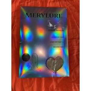 Womens Merylure Hosiery Fishnet Stockings Black XL NEW